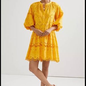 Anthropologie tallulah eyelet mini dress